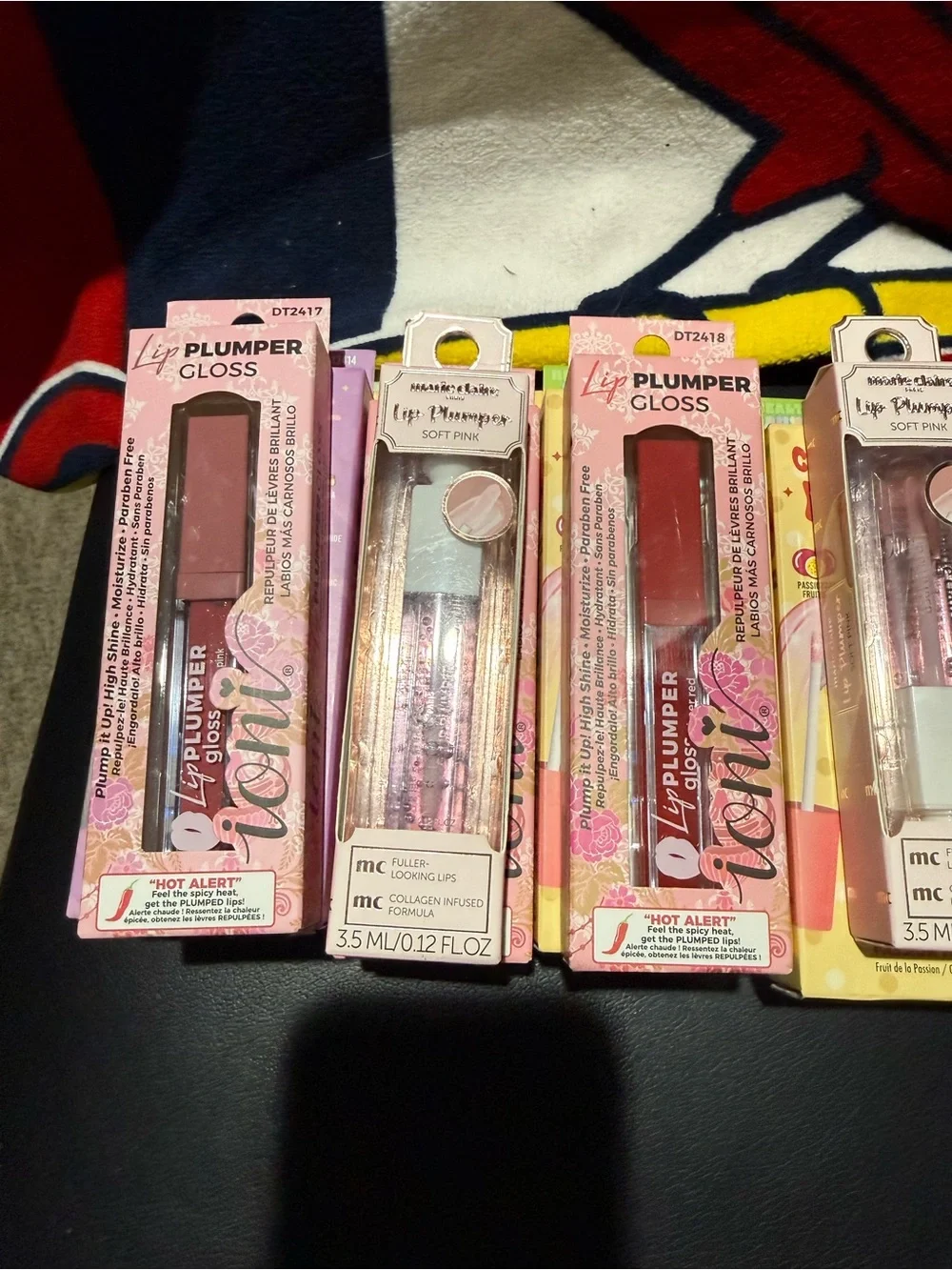 Lip Gloss-Set of 3- Assorted Pink & Clear Shades